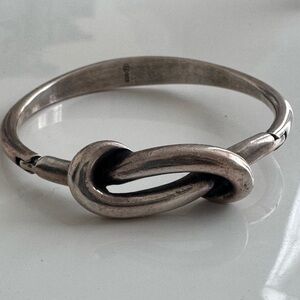 Vintage 925 Silver Bangle Bracelet Infinity Knot Franz Scheuerle